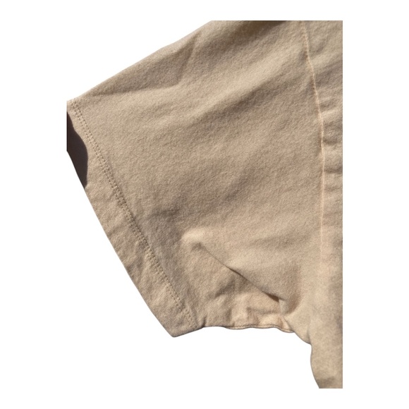 American Eagle Tee graphic Keep Smiling faded look tan yellow black size XS - Picture 3 of 8